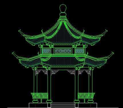 仿古建筑六角亭施工圖免費(fèi)下載